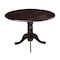 International Concepts Round 42 in Round Dual Drop Leaf Pedestal Table, Rich Mocha, 42 W, 42 L, 29.5 in H, Wood T15-42DP - alternate 3